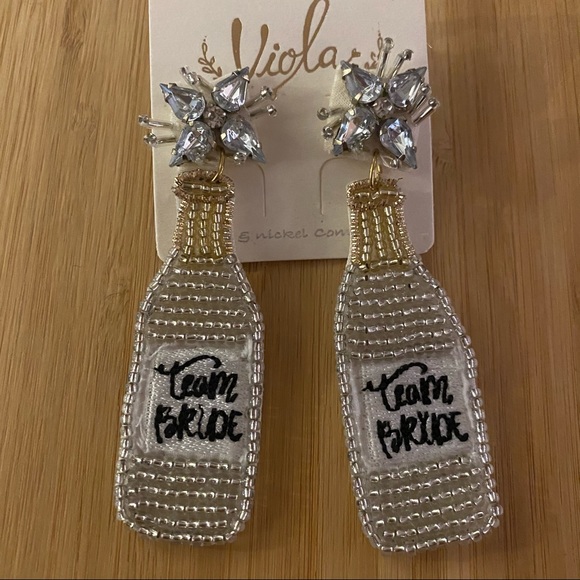 Jewelry - Beaded BRIDE earrings